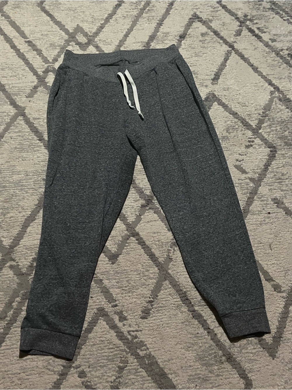 Reebok Woman’s Charcoal Gray Drawstring Track Joggers